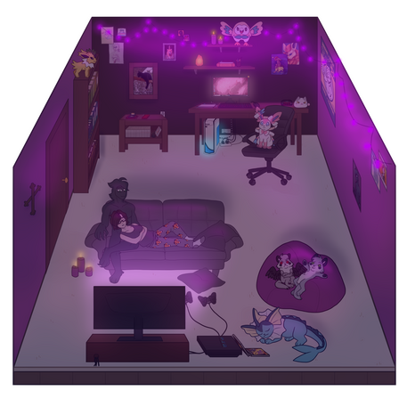 chibi fullbody | shaded flat color